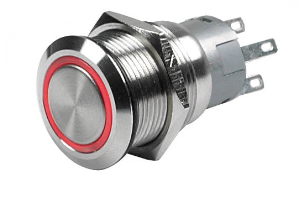 CZone Push Button Momentary ON/OFF with Red LED, 3.3V